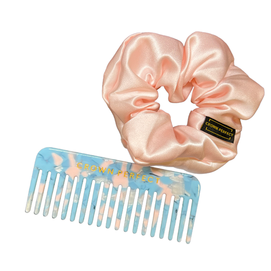 Blue-Blush Wide Tooth Comb