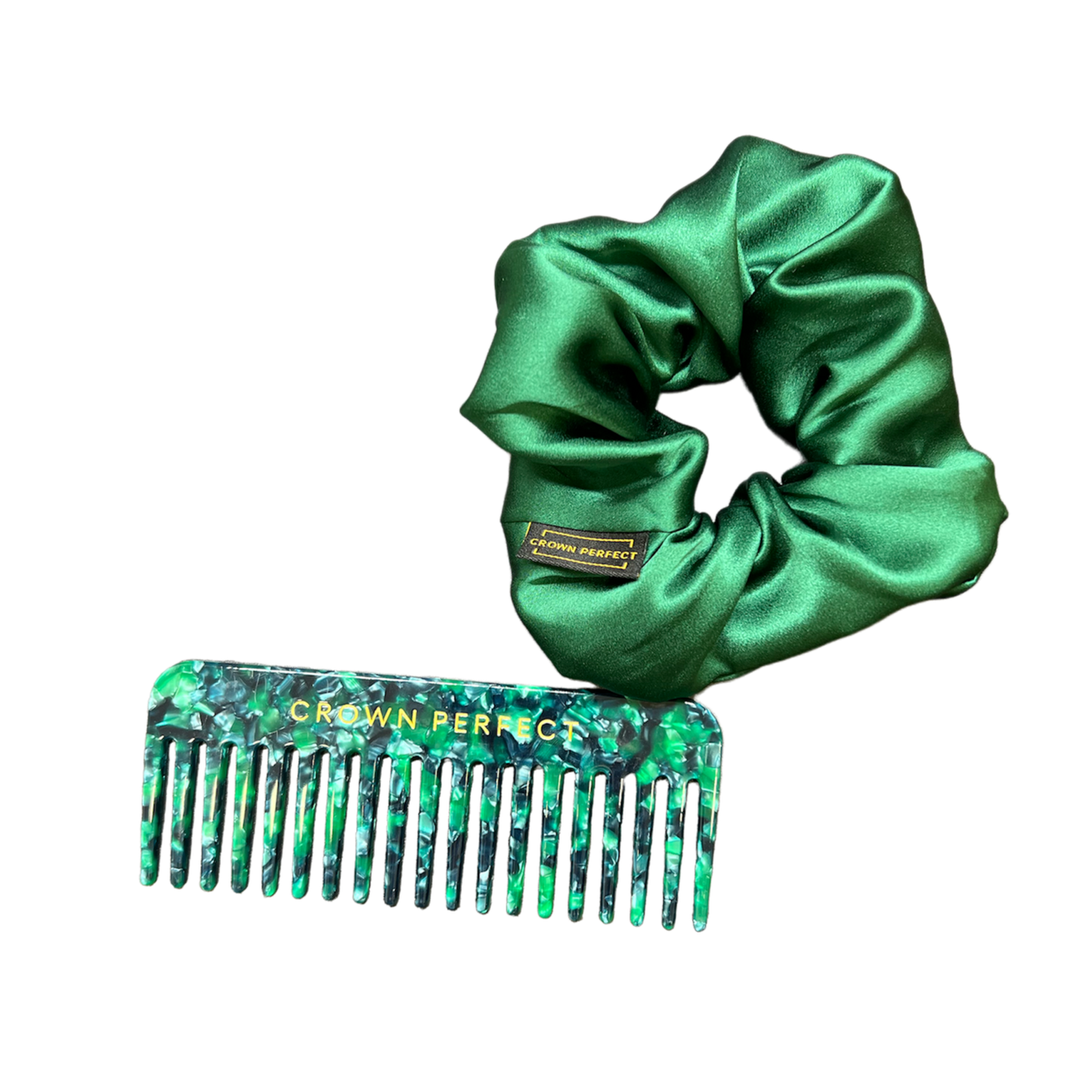 Emerald Silk Scrunchie